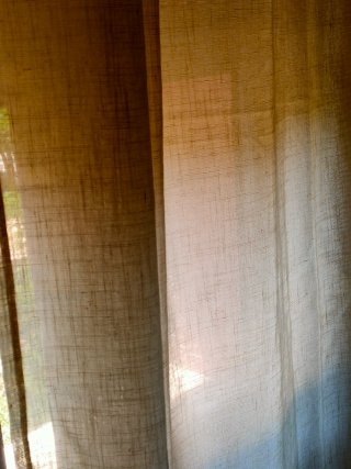 Cortinas Lino Natural Beige 245x140 Miulee