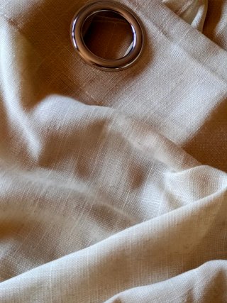 Cortinas Lino Natural Beige 245x140 Miulee