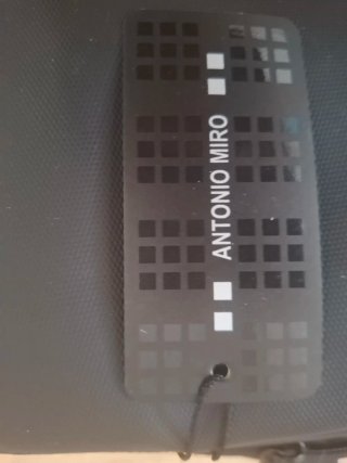 Mochila portátil negra Antonio Miró
