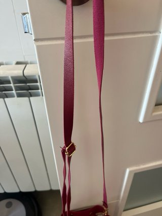 Bolso de verano beige y rojo