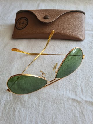 Gafas Ray-Ban Aviador Mujer Doradas Verdes
