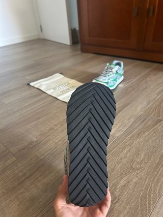 Bottega Veneta Zapatillas Verde/Plata