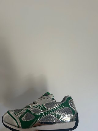Bottega Veneta Zapatillas Verde/Plata