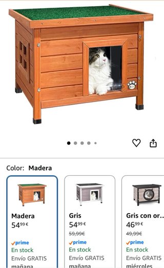 Casita para gatos de madera
