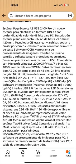 Scanner Mustek A3 Grigio