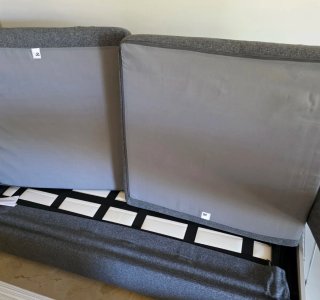 Sofá cama Chaiselongue Gris Tela