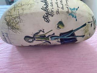 Estuche de gafas con mapa y mariposas