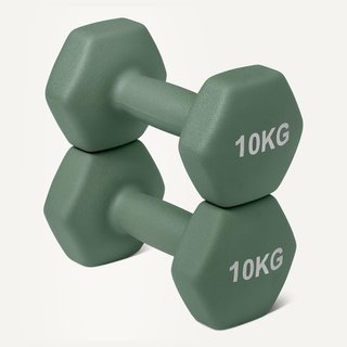 Par Mancuernas Amazon Basics 2x10Kg Verde