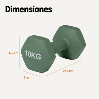 Par Mancuernas Amazon Basics 2x10Kg Verde