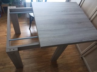 Mesa comedor extensible madera laminada