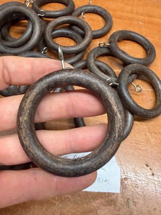 Lote 20 Anillas Madera Cortina 7cm