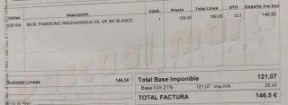 Microondas Panasonic NN-GD34HW Blanco