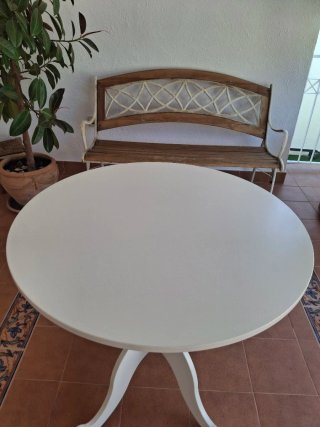Mesa redonda blanca Ikea