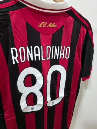 Camiseta Fútbol AMilan Ronaldinho 80- Talla L