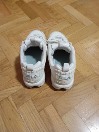 Zapatillas Fila Niña Blancas y Turquesa