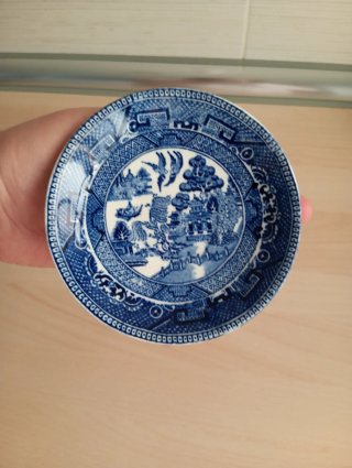 Platillo Porcelana Inglesa Azul Blanco