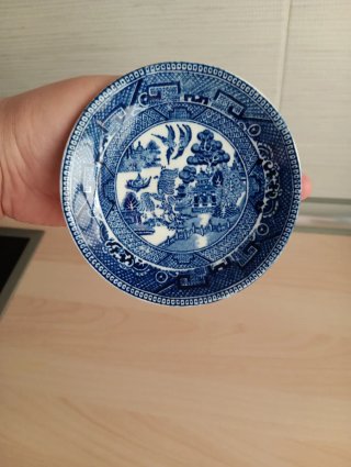 Platillo Porcelana Inglesa Azul Blanco