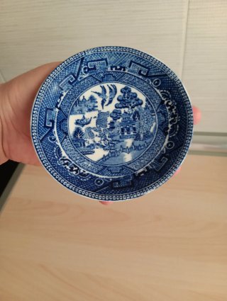 Platillo Porcelana Inglesa Azul Blanco