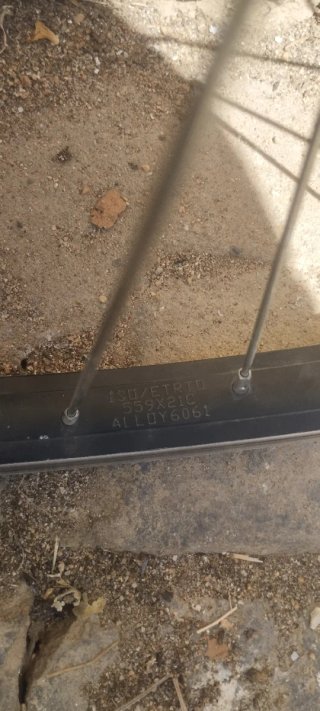 Llanta delantera bici, aro aluminio