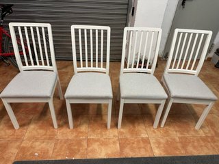 Mesa y 4 Sillas Comedor Blancas