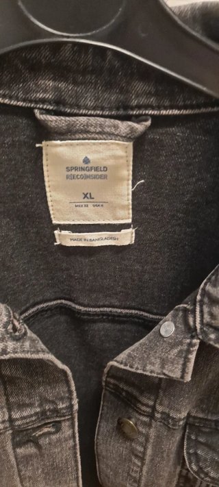 Cazadora vaquera mujer Springfield gris oscura.