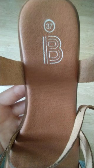 Sandalias de piel marrón mujer talla 37