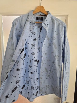 Camisa Pull&Bear Surfera Azul