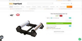 Rodillo plegable aluminio para bicicleta