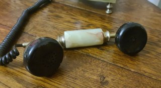 Telefono Pianoforte Bronzo e Onice