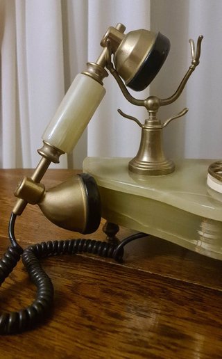 Telefono Pianoforte Bronzo e Onice