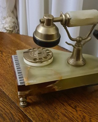 Telefono Pianoforte Bronzo e Onice