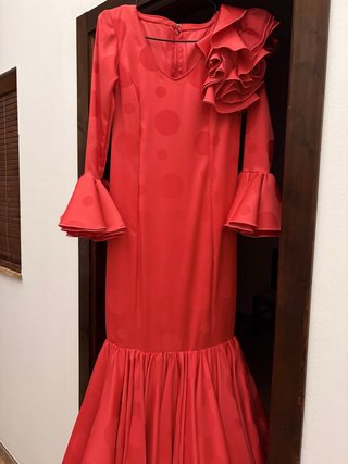 Vestido Flamenca Rojo Lunares