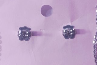 Conjunto Tous Oso Negro y Plata