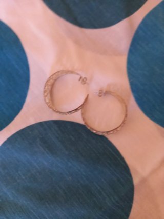 Pendientes Aro Plateados Calados