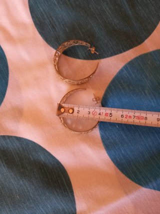 Pendientes Aro Plateados Calados