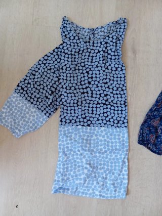 Lote 6 blusas mujer azul y multicolor