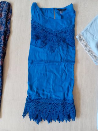 Lote 6 blusas mujer azul y multicolor