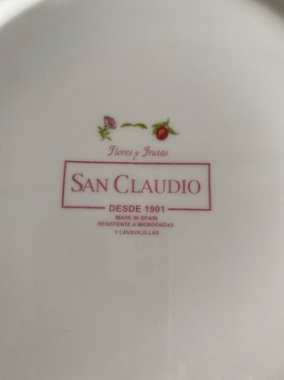 Juego Vajilla San Claudio Frutas