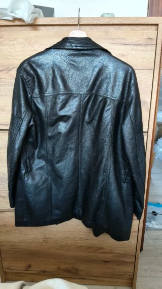 Chaqueta de cuero vintage GARAVANI negra