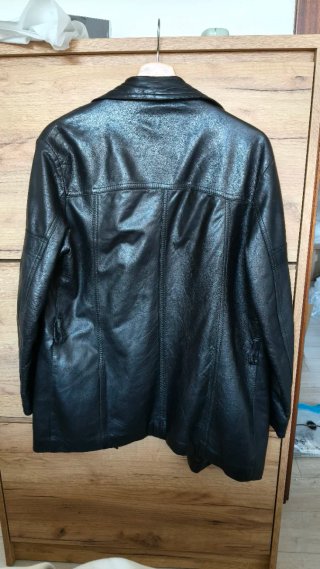 Chaqueta de cuero vintage GARAVANI negra