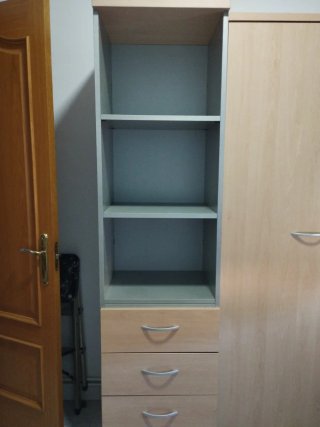 Armario Archivador Oficina Madera y Gris