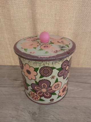 Caja Vintage Flores Metal