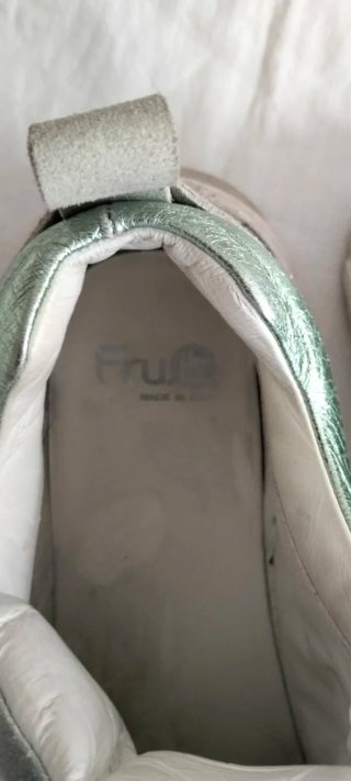 Sneakers beige e argento