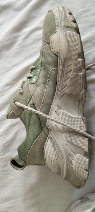 Sneakers beige e argento