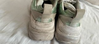 Sneakers beige e argento