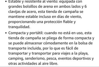 Tienda de campaña playa azul