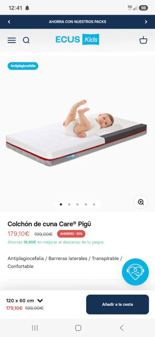 Colchón cuna Care Pigü