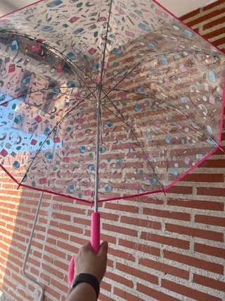 Paraguas infantil transparente dibujos