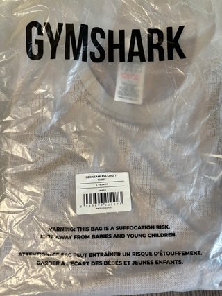 Camiseta Gymshark gris/morada