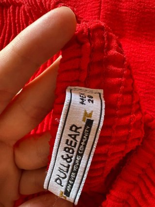Mono corto rojo halter